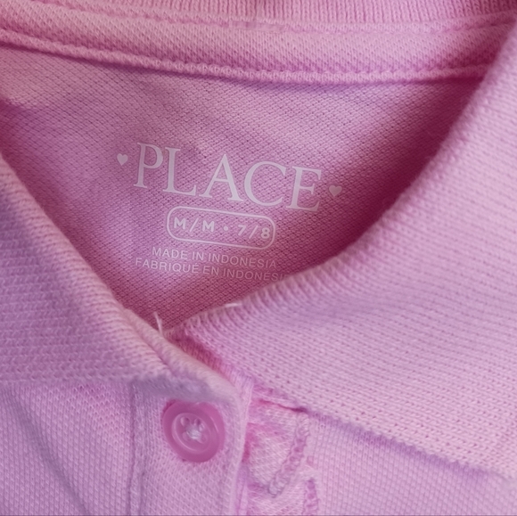 The Children’s Place Girls Ruffle Pique Polo - Sparklpink Size Medium 7/8 - Picture 5 of 5